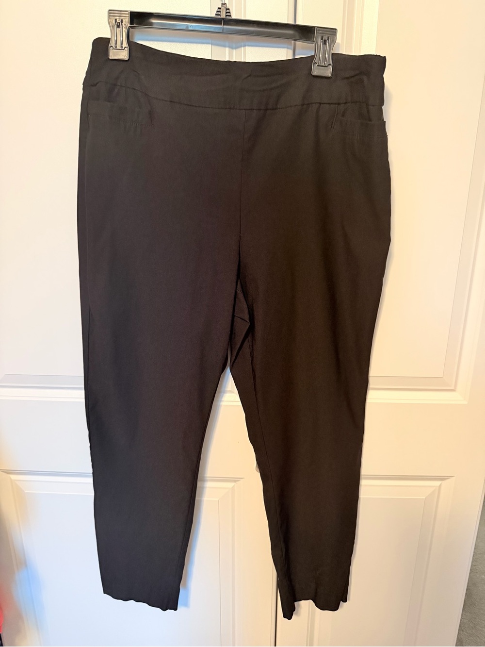 Black Women's Stretch Ponte Ankle Pants